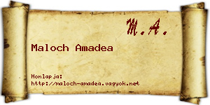 Maloch Amadea névjegykártya